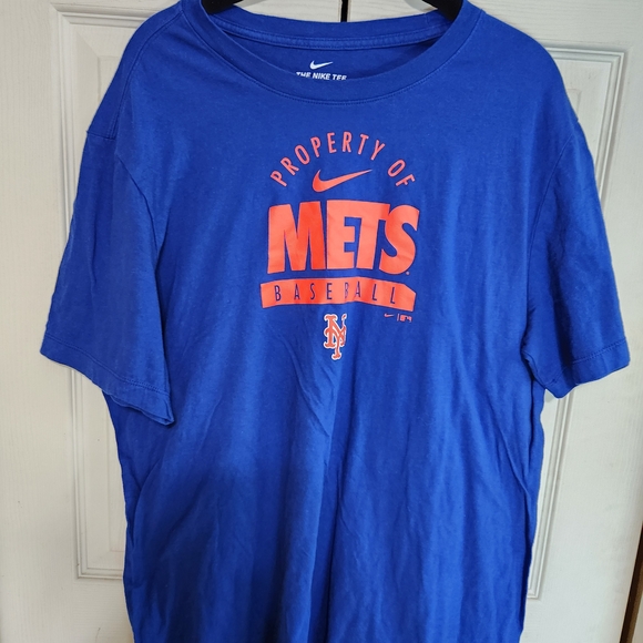 Nike Men's Blue Mets Baseball T-Shirt - Picture 1 of 8